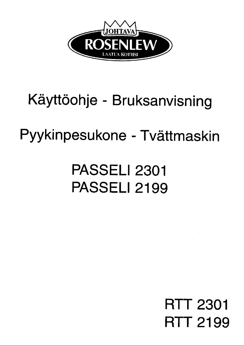 Page 1 de la notice Manuel utilisateur Rosenlew RTT2301