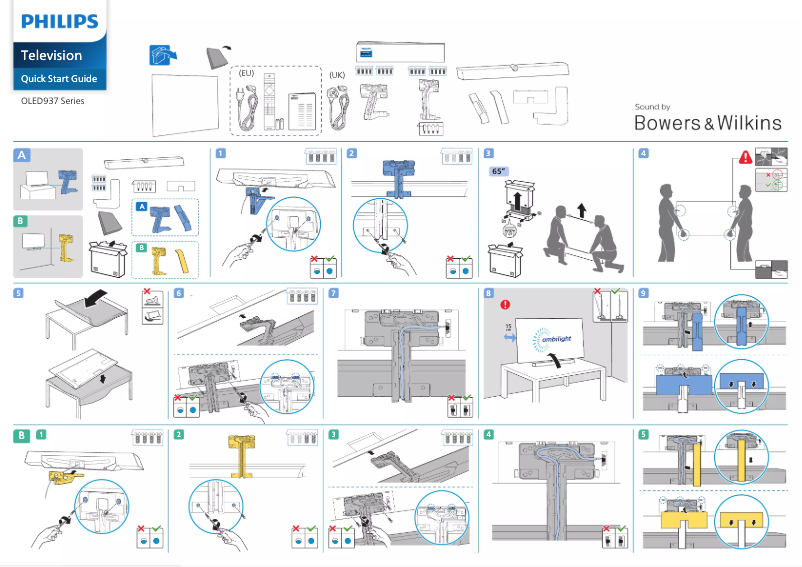 Image de la première page du manuel de l'appareil 65OLED937