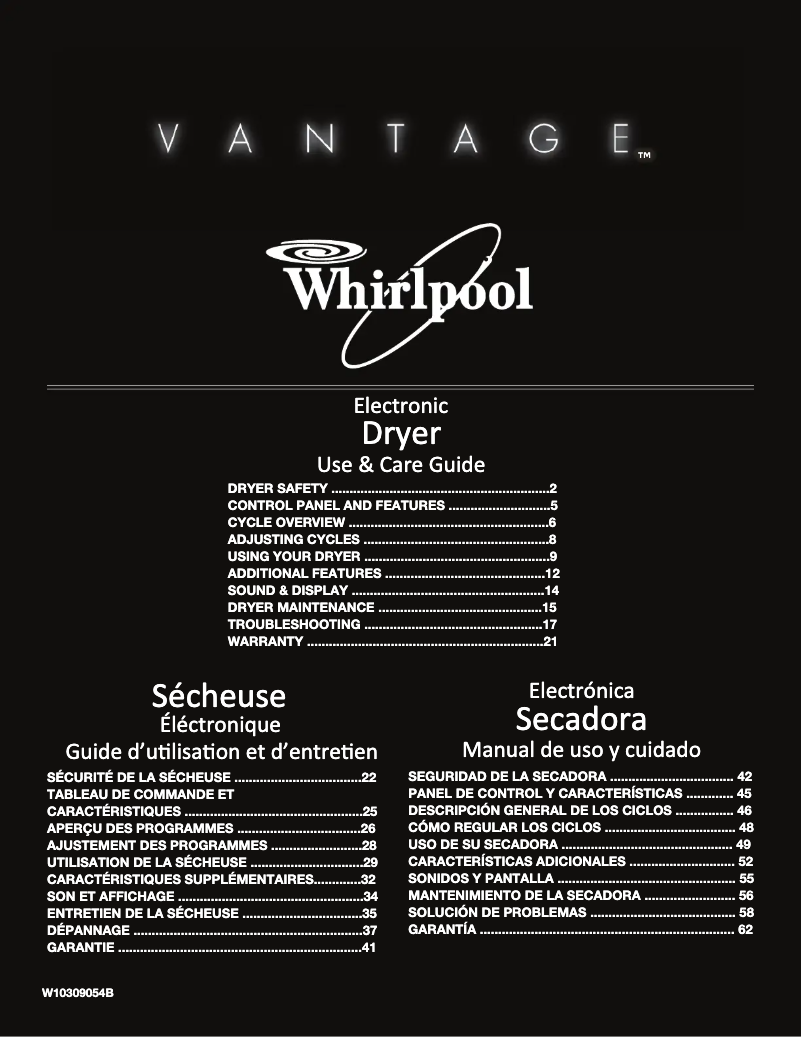 Página 1 del manual Manual de usuario Whirlpool WED7990XG
