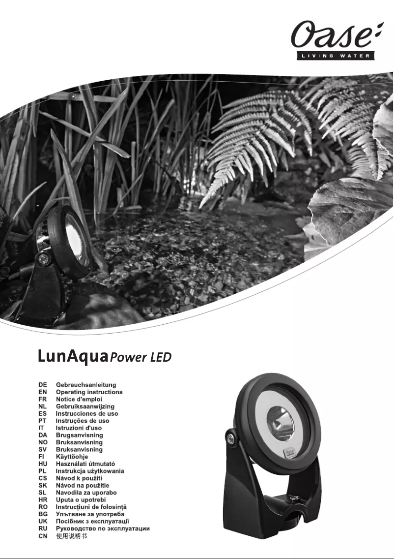 Page 1 de la notice Manuel utilisateur Oase LunAqua Power LED