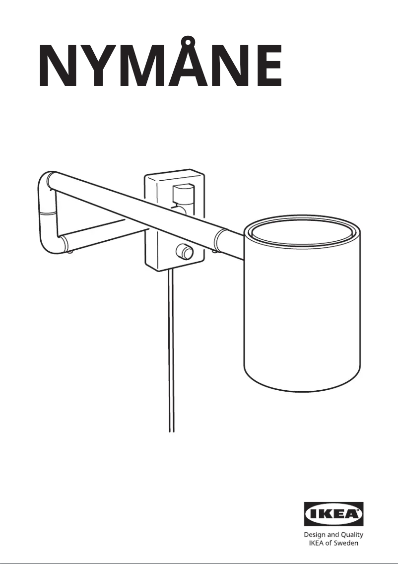 Page 1 de la notice Manuel utilisateur Ikea NYMÅNE 403.569.08