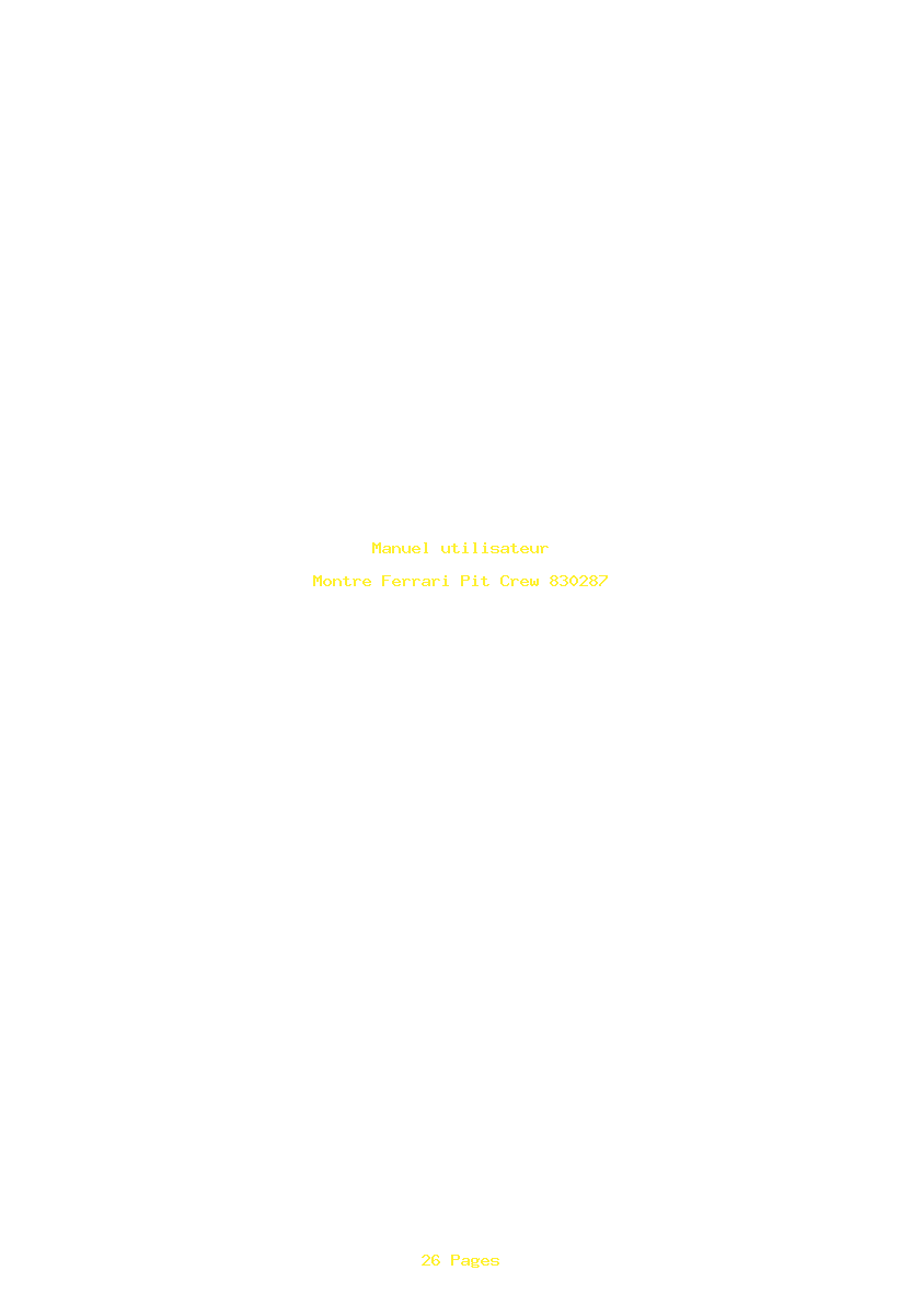 Page 1 de la notice Manuel utilisateur Ferrari Pit Crew 830287