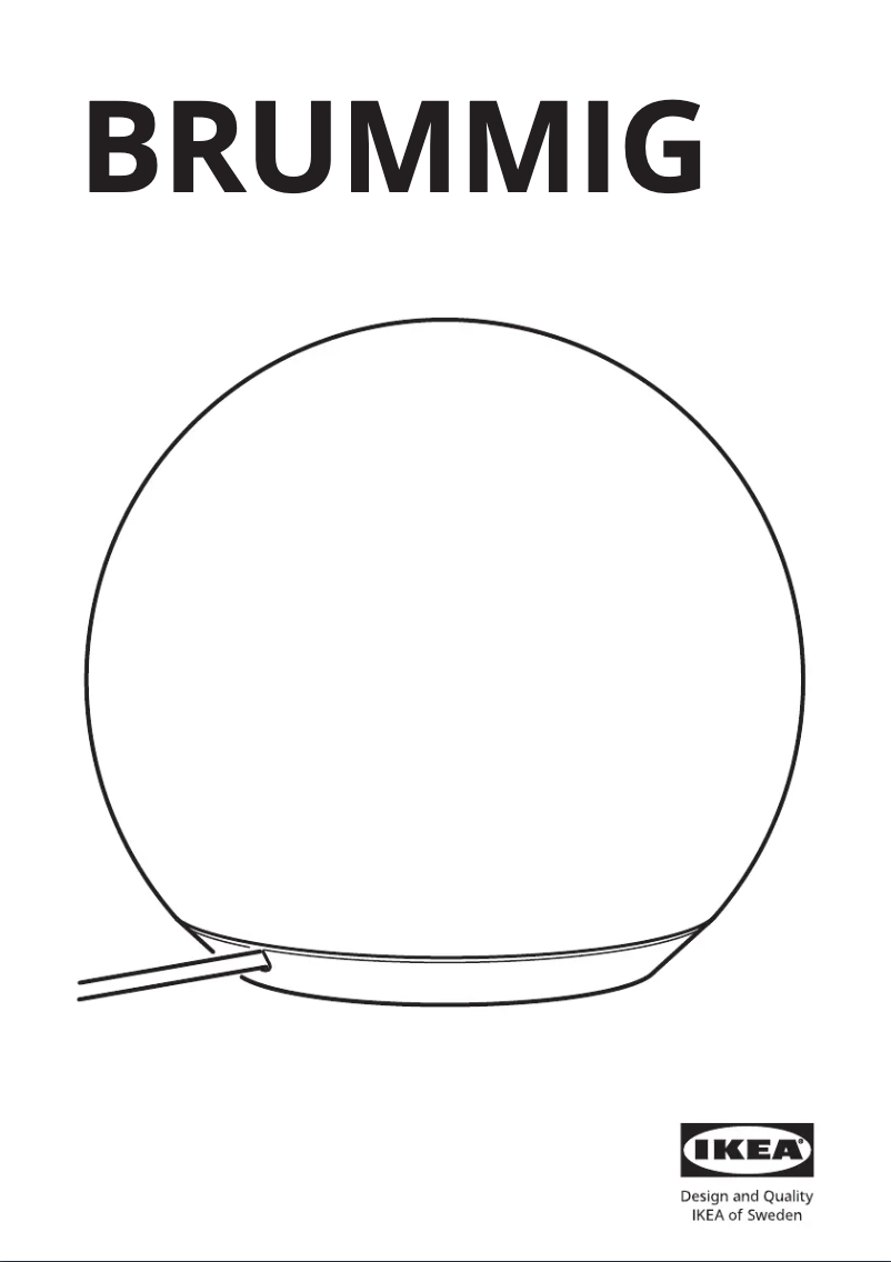 Page 1 de la notice Manuel utilisateur Ikea BRUMMIG 405.266.75