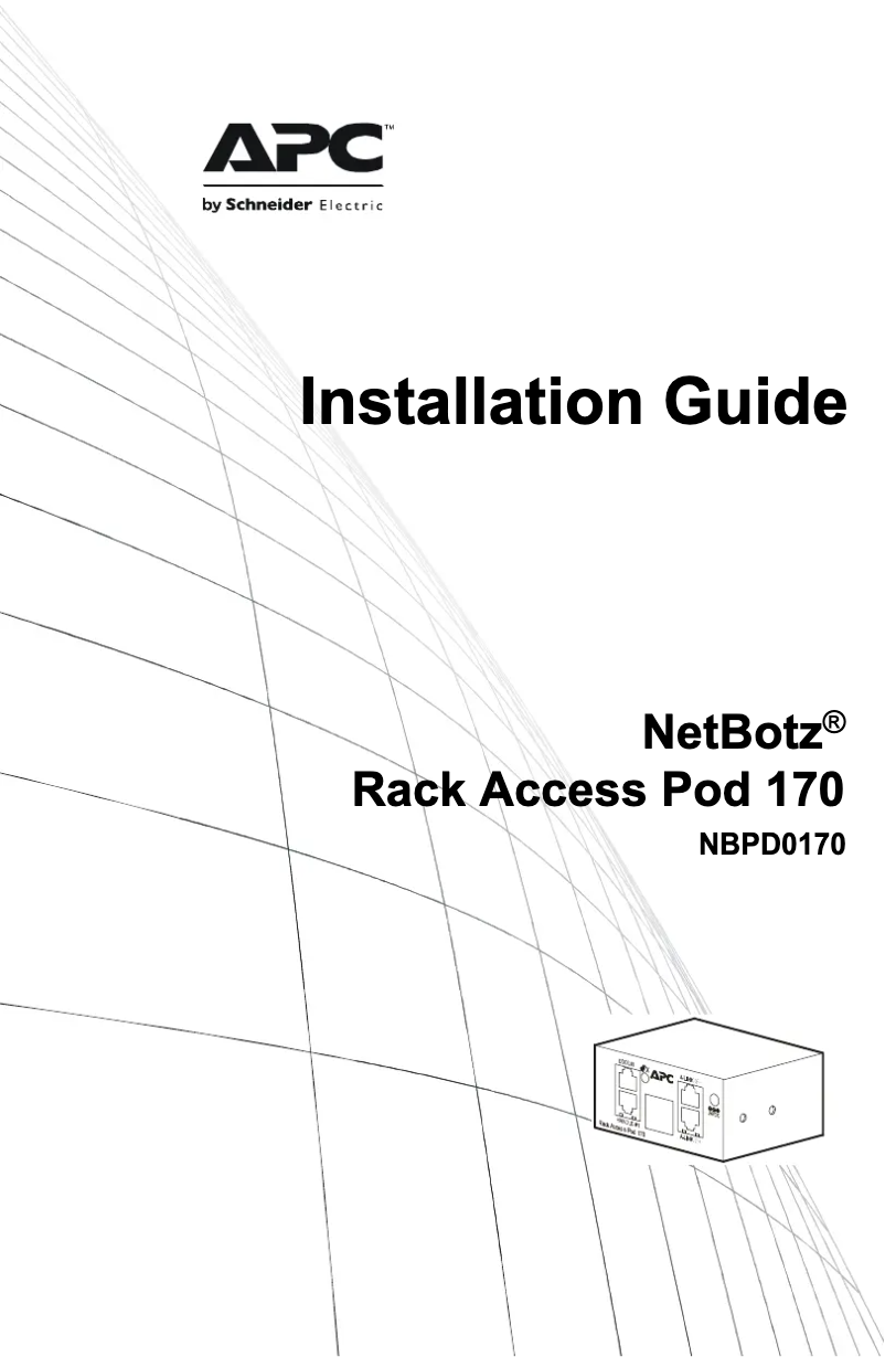 Page 1 de la notice Manuel utilisateur APC NetBotz Rack Access Pod 170