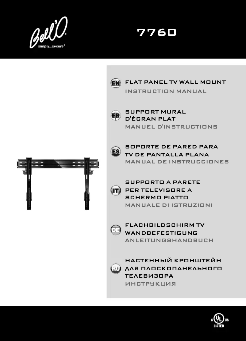 Page 1 de la notice Manuel utilisateur Bell'O 7760B