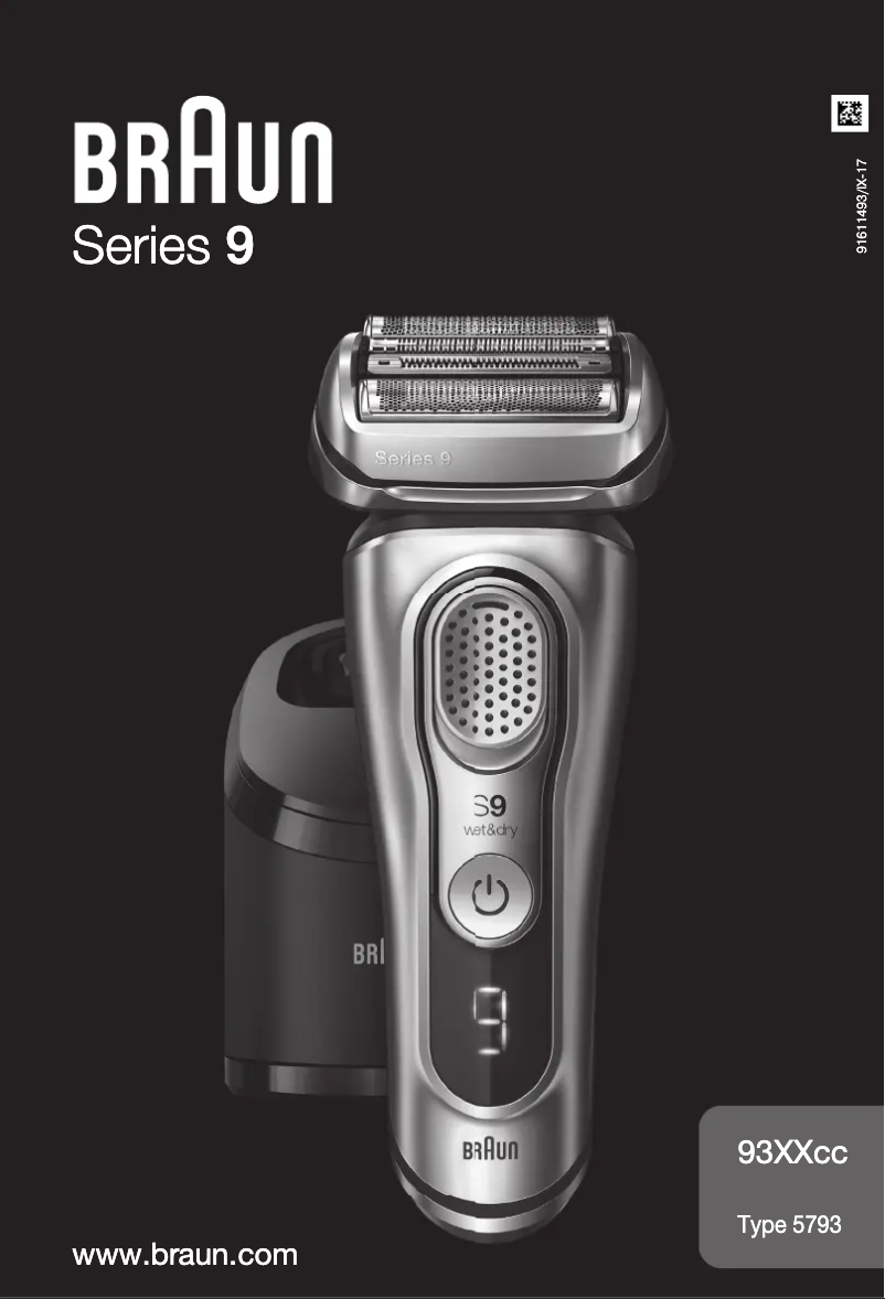 Page 1 of the manual User Manual Braun Series 9 9365CC