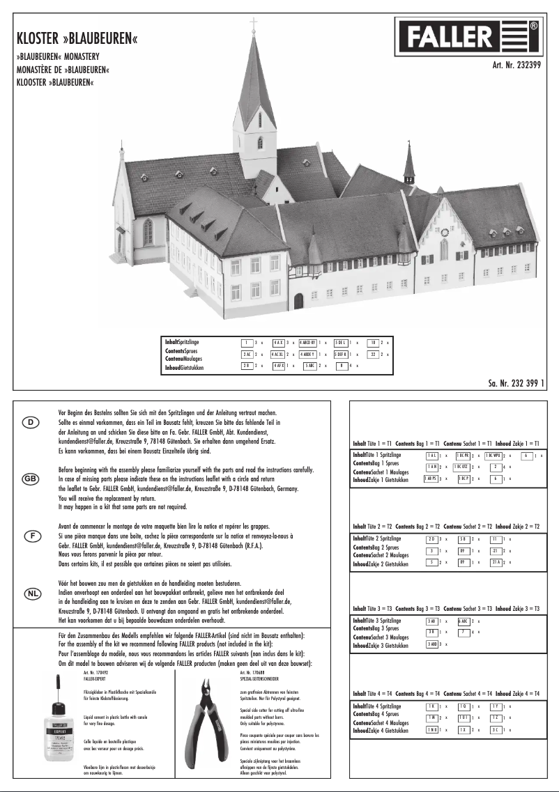 Page 1 de la notice Manuel utilisateur Faller 232399
