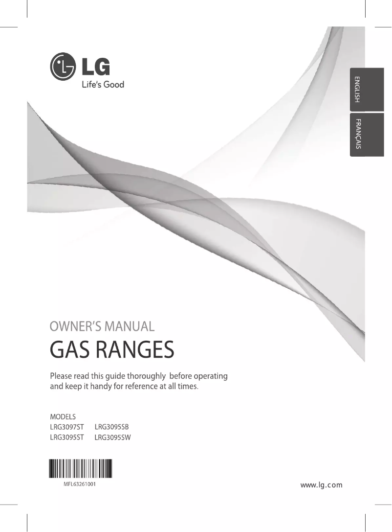 Page 1 de la notice Manuel utilisateur LG LRG3095ST