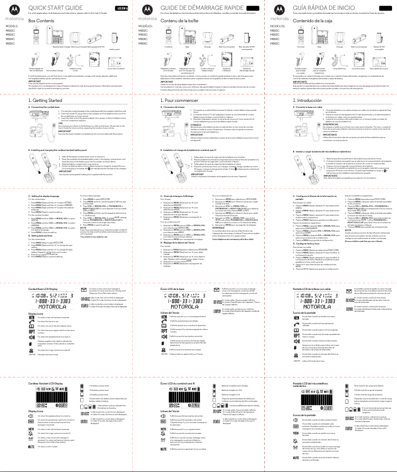Imagen de la primera página del manual del dispositivo M802C