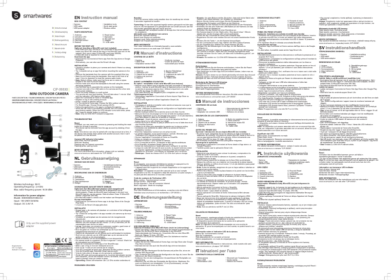 Page 1 de la notice Manuel utilisateur Smartwares CIP-39330