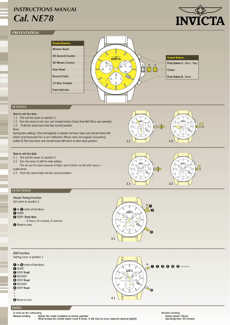 Página 1 del manual Manual de usuario Invicta Reserve 29774