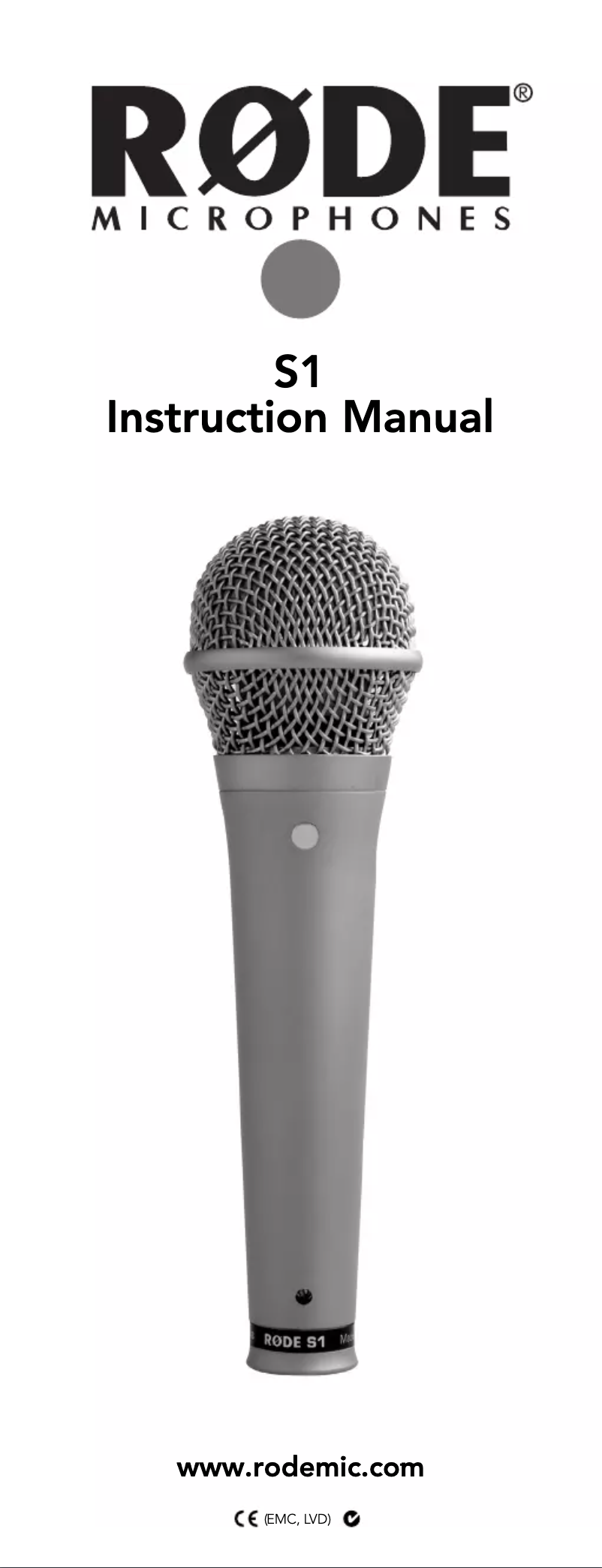 Page 1 of the manual User Manual Røde S1