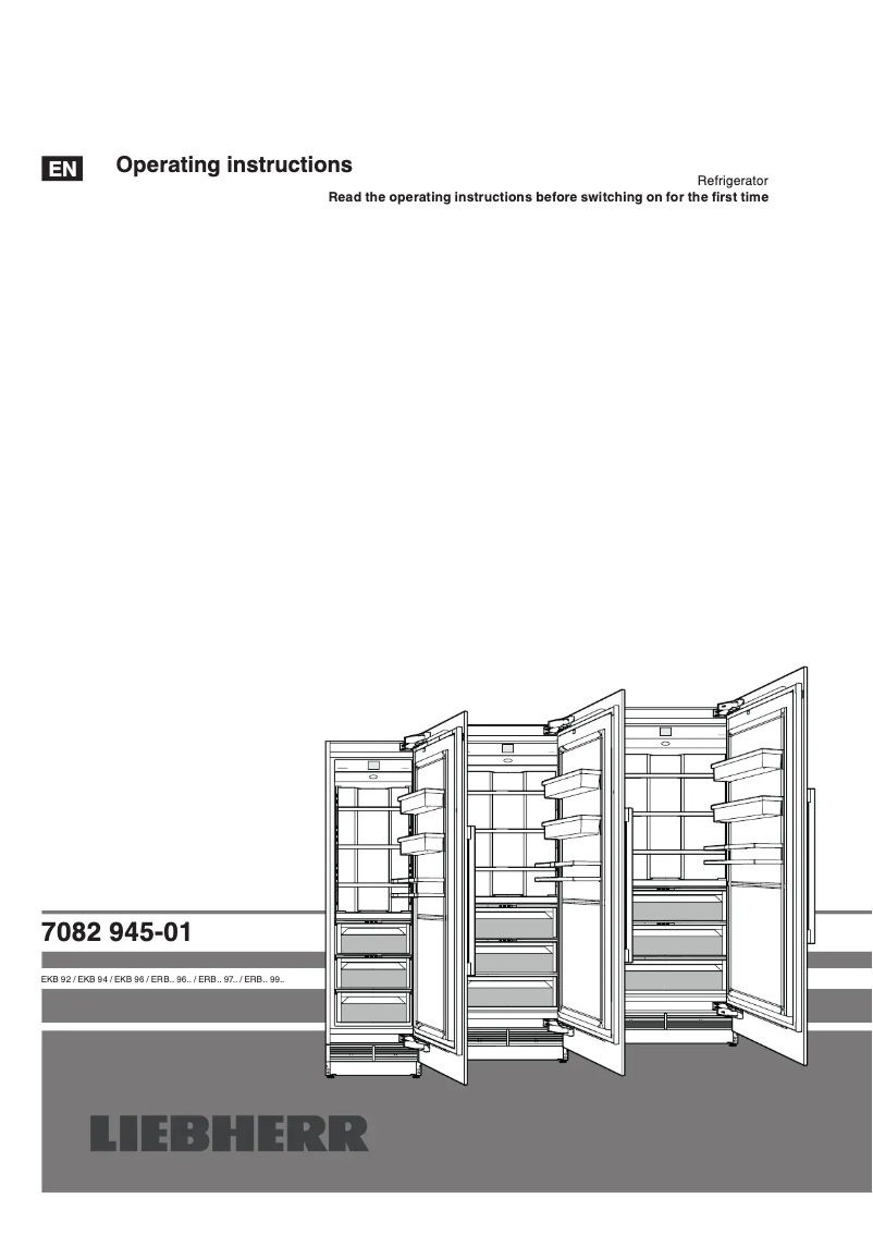 Page 1 de la notice Manuel utilisateur Liebherr ERBh 9970