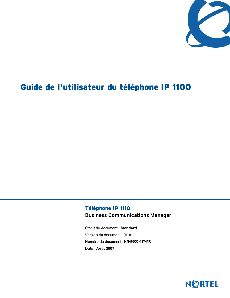 Page 1 de la notice Manuel utilisateur Avaya IP 1100