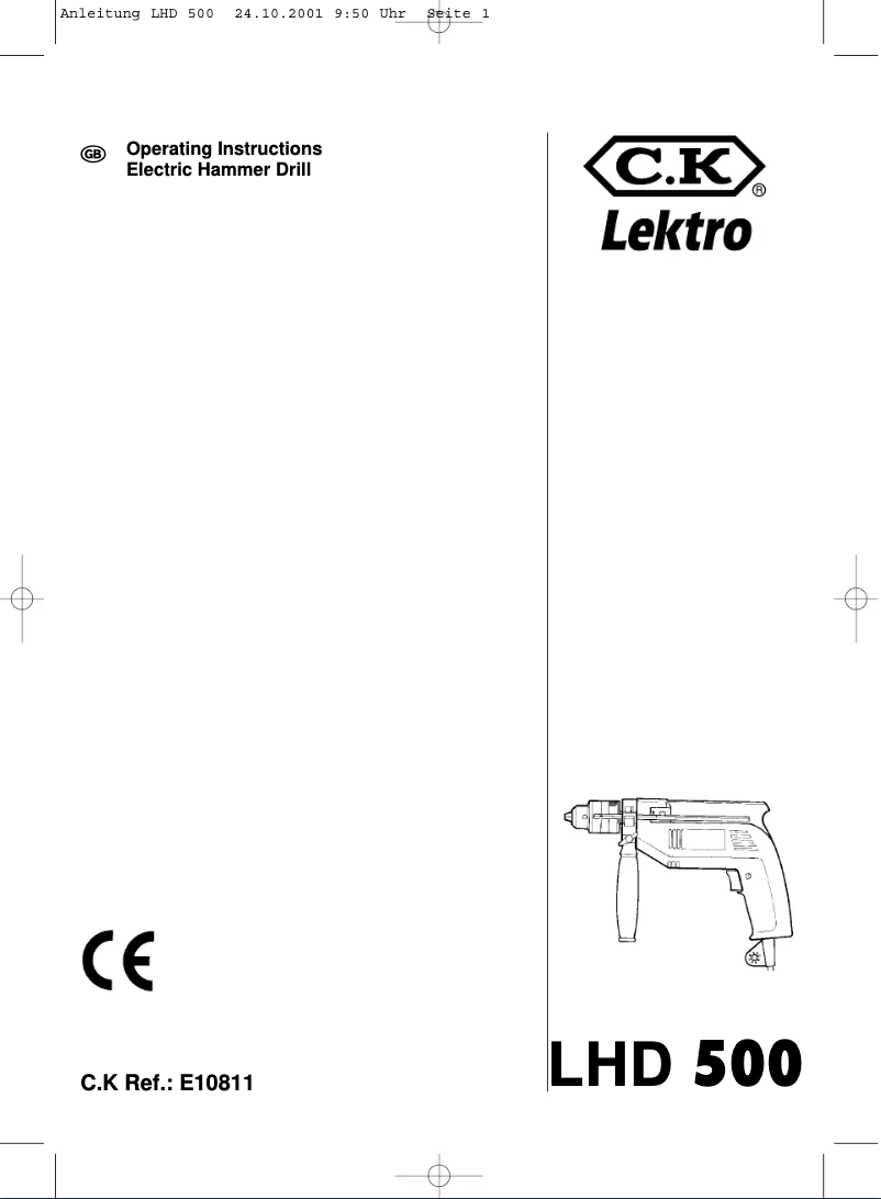 Page 1 de la notice Manuel utilisateur Einhell LHD 500