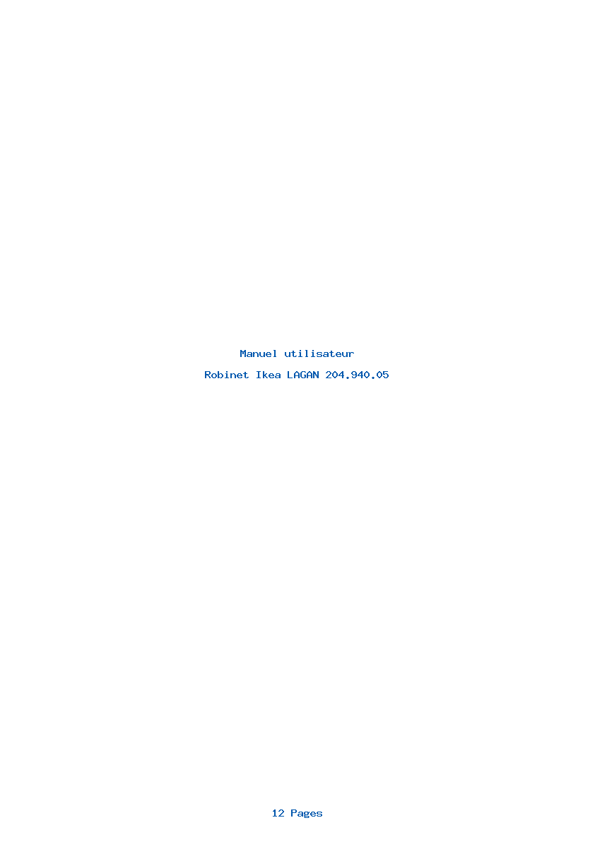 Page 1 de la notice Manuel utilisateur Ikea LAGAN 204.940.05