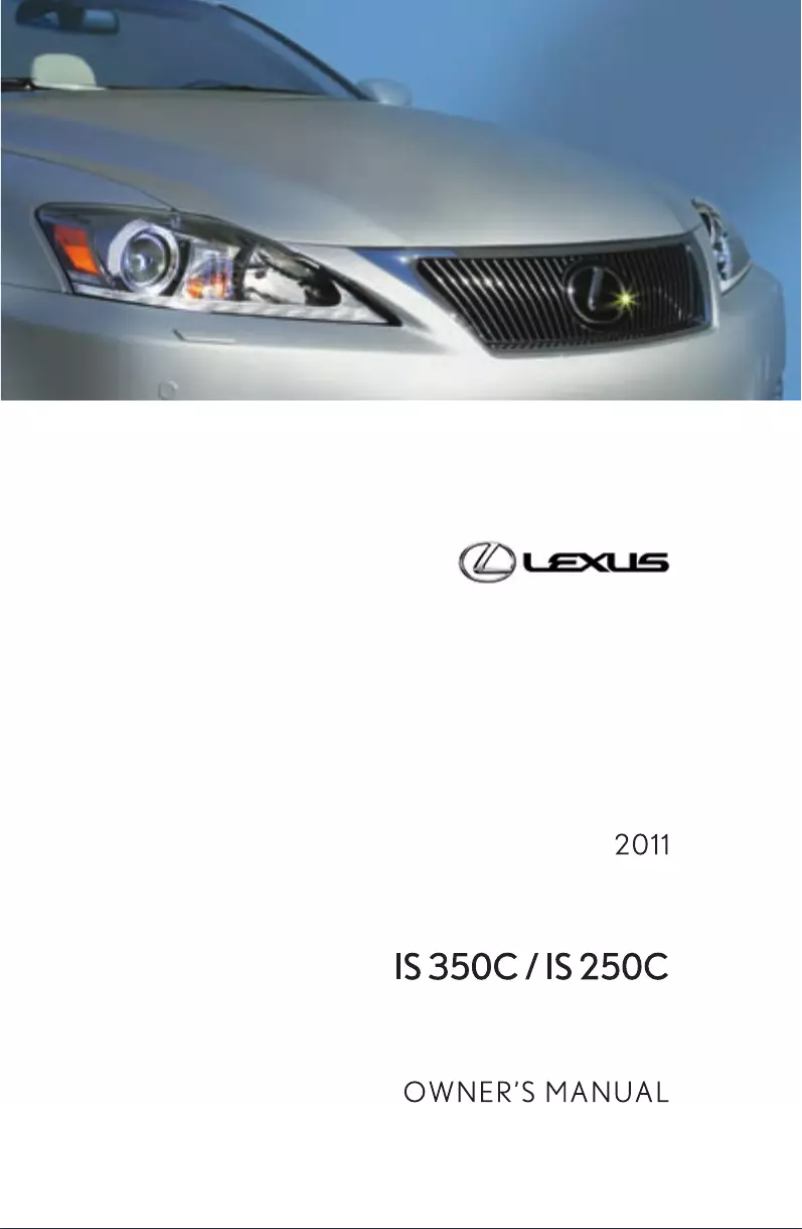 Página 1 del manual Manual de usuario Lexus IS 350 C (2011)