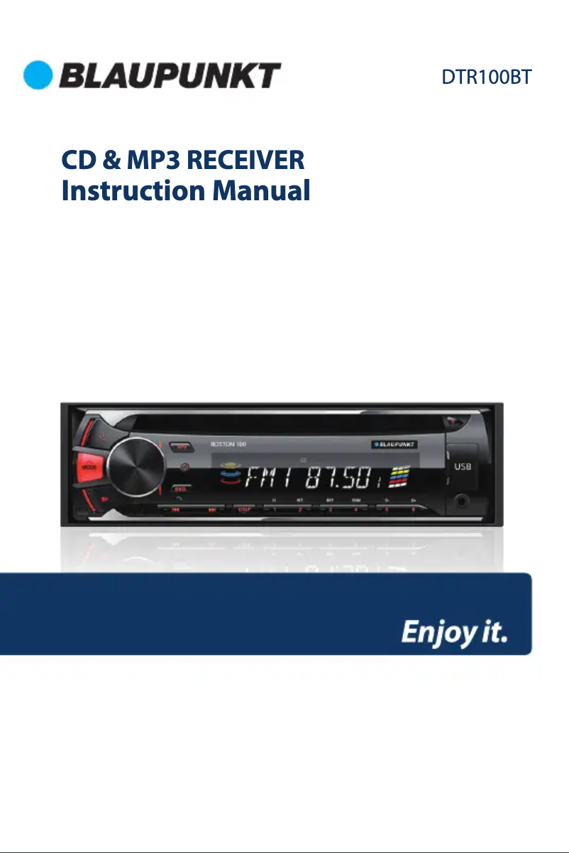 Página 1 del manual Manual de usuario Blaupunkt Detroit 100 BT