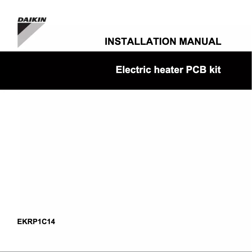 Página 1 del manual Manual de usuario Daikin EKRP1C14