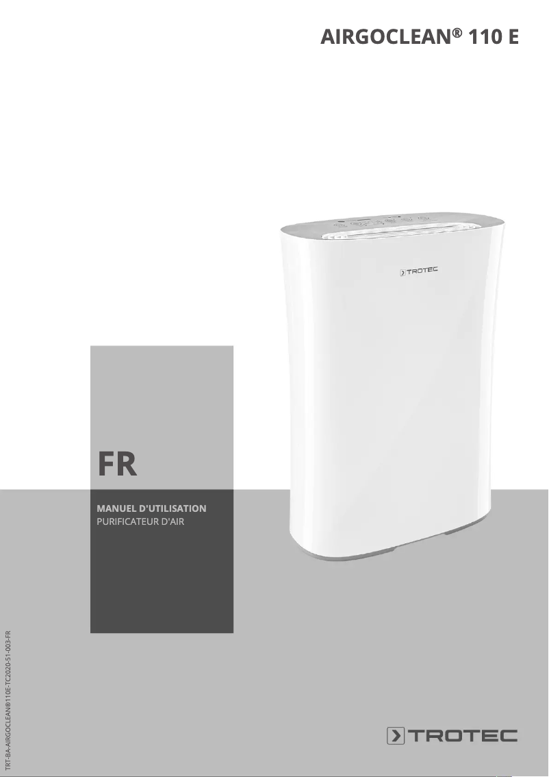Página 1 del manual Manual de usuario Trotec AirgoClean 110 E