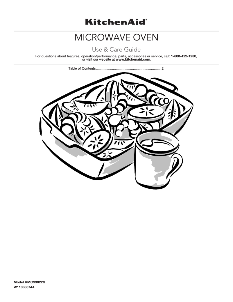 Page 1 de la notice Manuel d'utilisation et d'entretien KitchenAid KMCS3022GSS