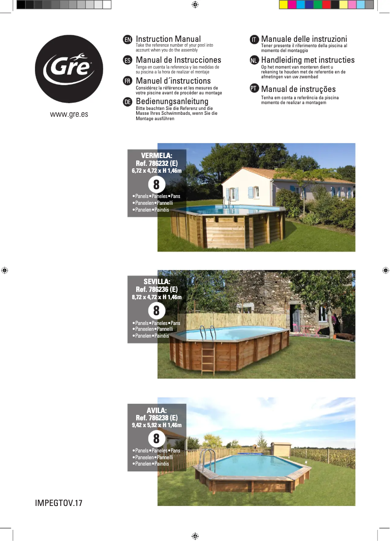 Page 1 de la notice Manuel utilisateur Gre 786232E