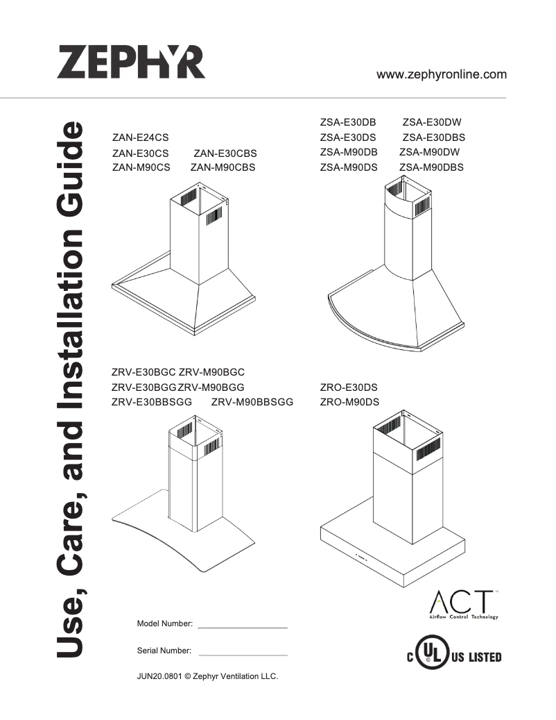 Page 1 de la notice Guide d'installation Zephyr ZAN-E30CS