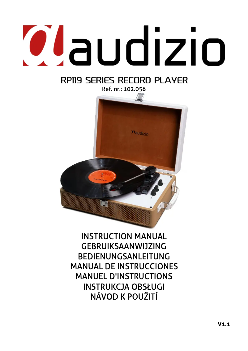 Page 1 de la notice Manuel utilisateur Audizio RP119
