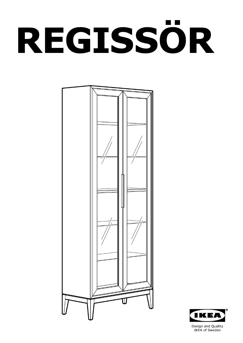 Page 1 de la notice Manuel utilisateur Ikea REGISSOR (78X38)
