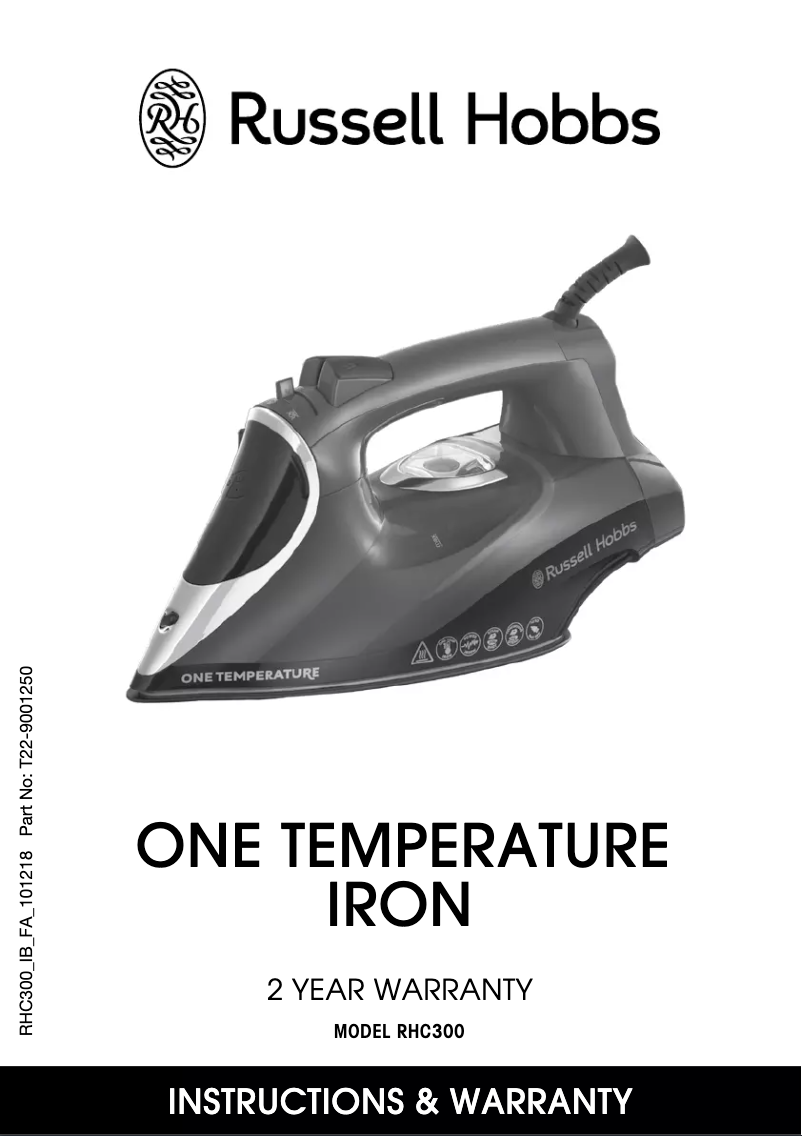 Page 1 de la notice Manuel utilisateur Russell Hobbs One Temperature RHC300