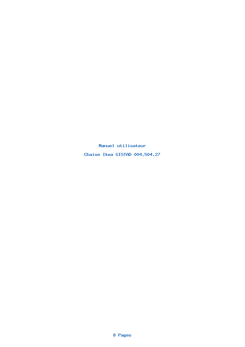 Page 1 de la notice Manuel utilisateur Ikea GISTAD 004.504.27