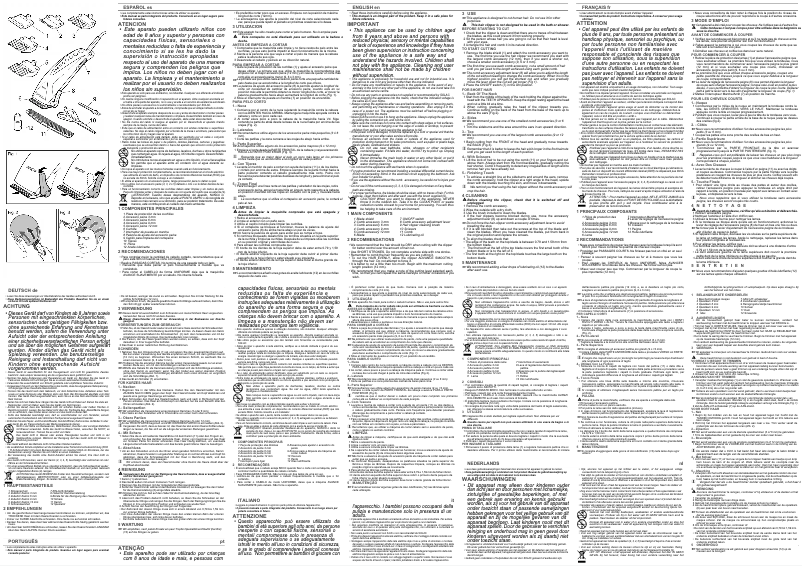 Page 1 de la notice Manuel utilisateur Solac CP7302