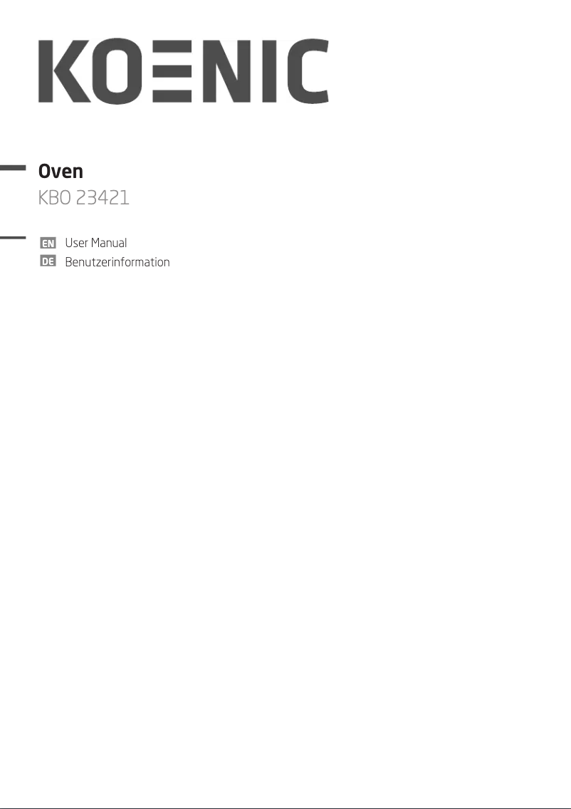 Page 1 de la notice Manuel utilisateur Koenic KBC 23421