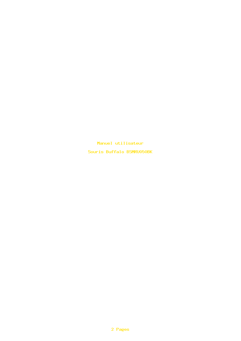 Page 1 de la notice Manuel utilisateur Buffalo BSMRU050BK