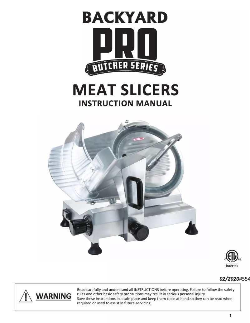 Page 1 de la notice Manuel utilisateur Backyard Pro SL112E