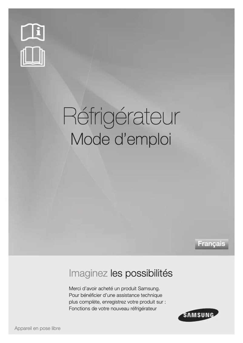 Page 1 de la notice Manuel utilisateur Samsung RSH5ZETS