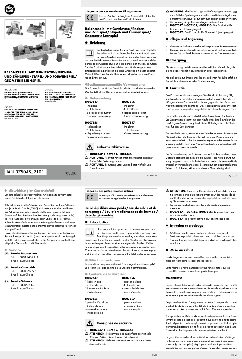 Página 1 del manual Manual de usuario Playtive HG07547