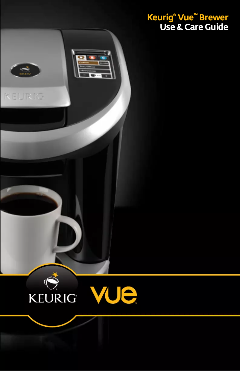 Page 1 de la notice Manuel utilisateur Keurig Vue V700