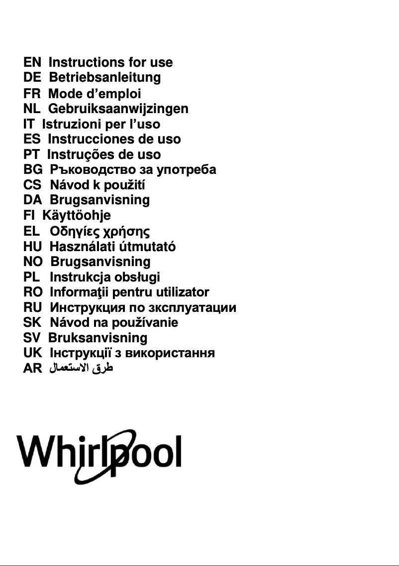 Page 1 de la notice Mode d'emploi Whirlpool WSLK 66/1 AS X