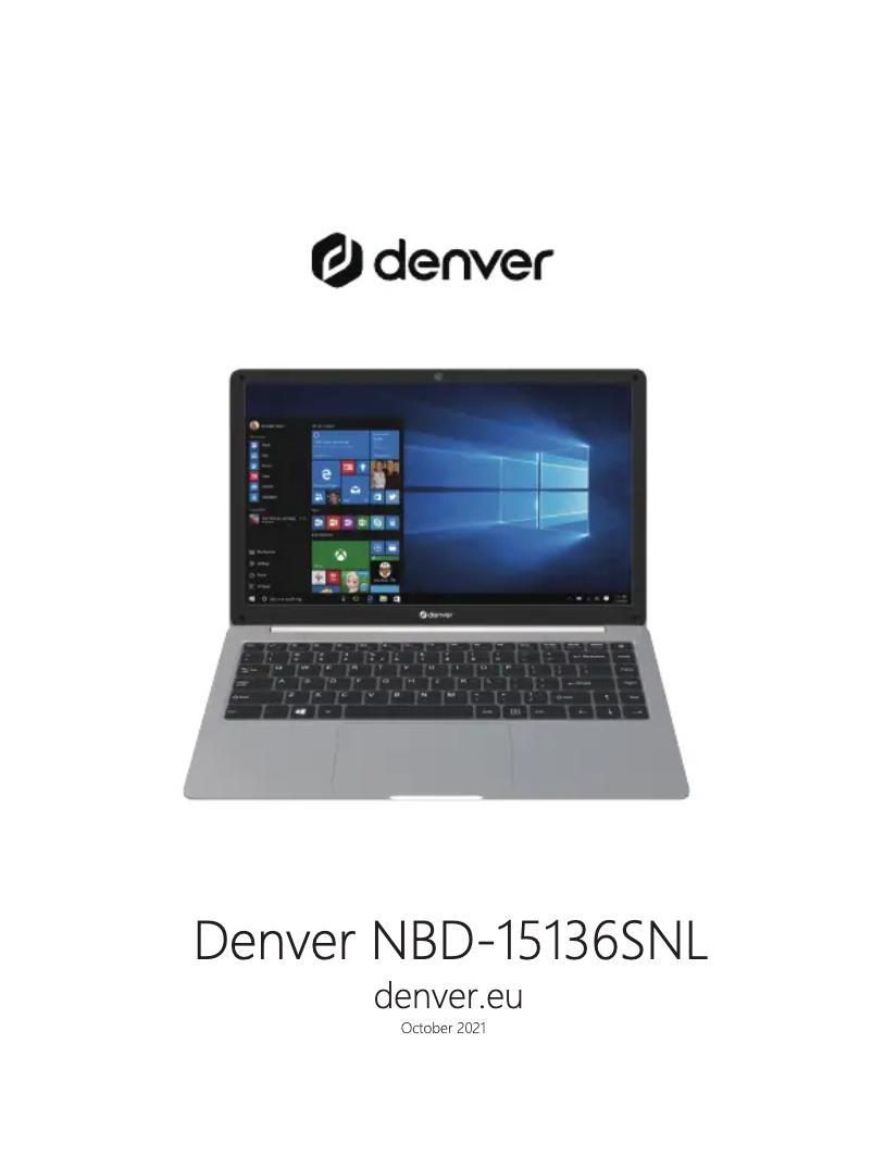 Page 1 de la notice Manuel utilisateur Denver NBD-15136SNL