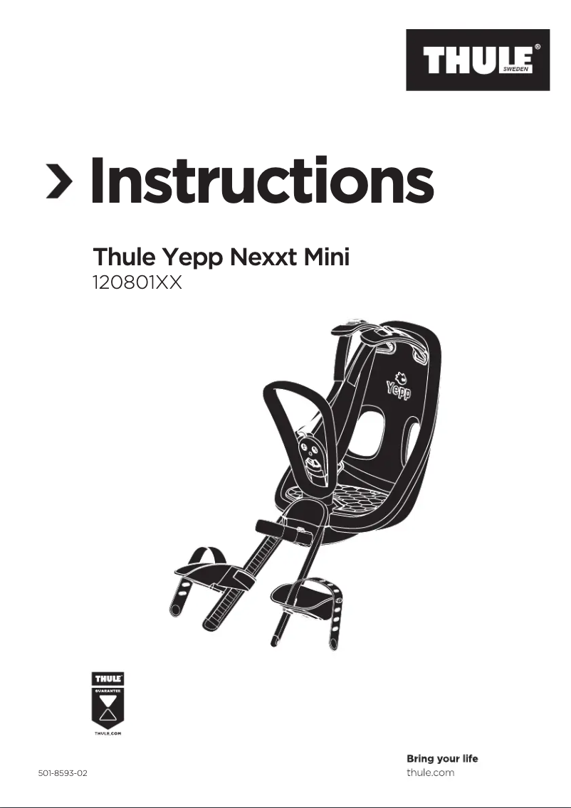 Page 1 de la notice Manuel utilisateur Thule Yepp Nexxt Mini