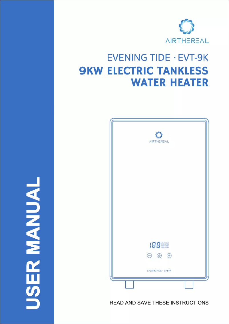 Page 1 of the manual User Manual Airthereal Evening Tide EVT-9K