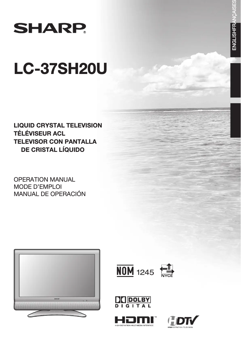 Página 1 del manual Manual de usuario Sharp LC-37SH20U