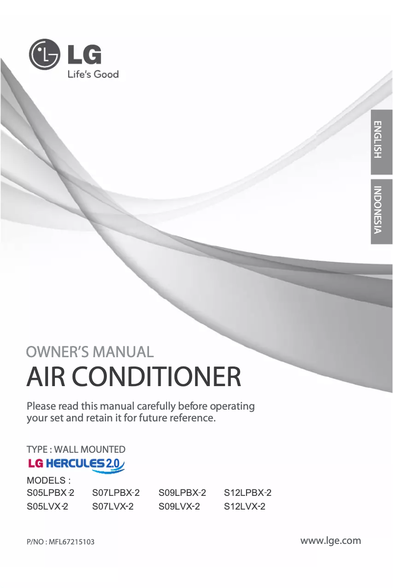 Page 1 of the manual User Manual LG SN09LPBX-2