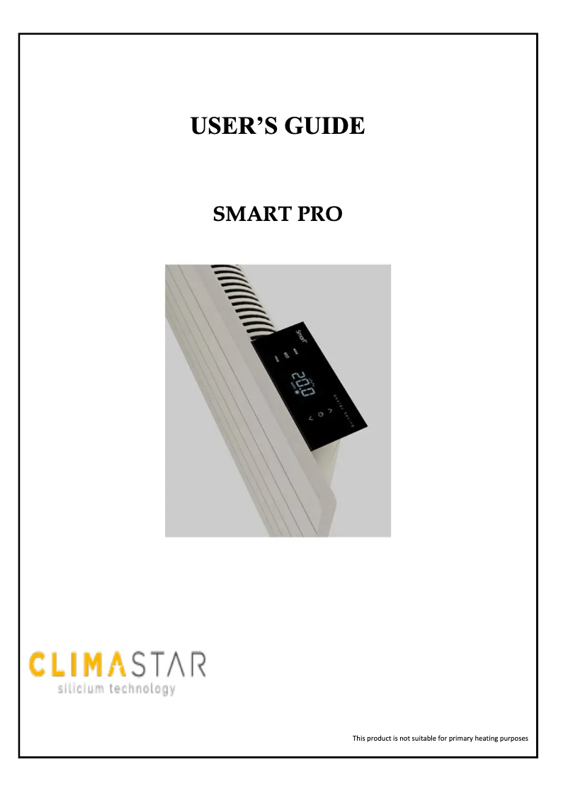 Page 1 de la notice Manuel utilisateur Climastar EcoStone SmartPro1000C 3in1