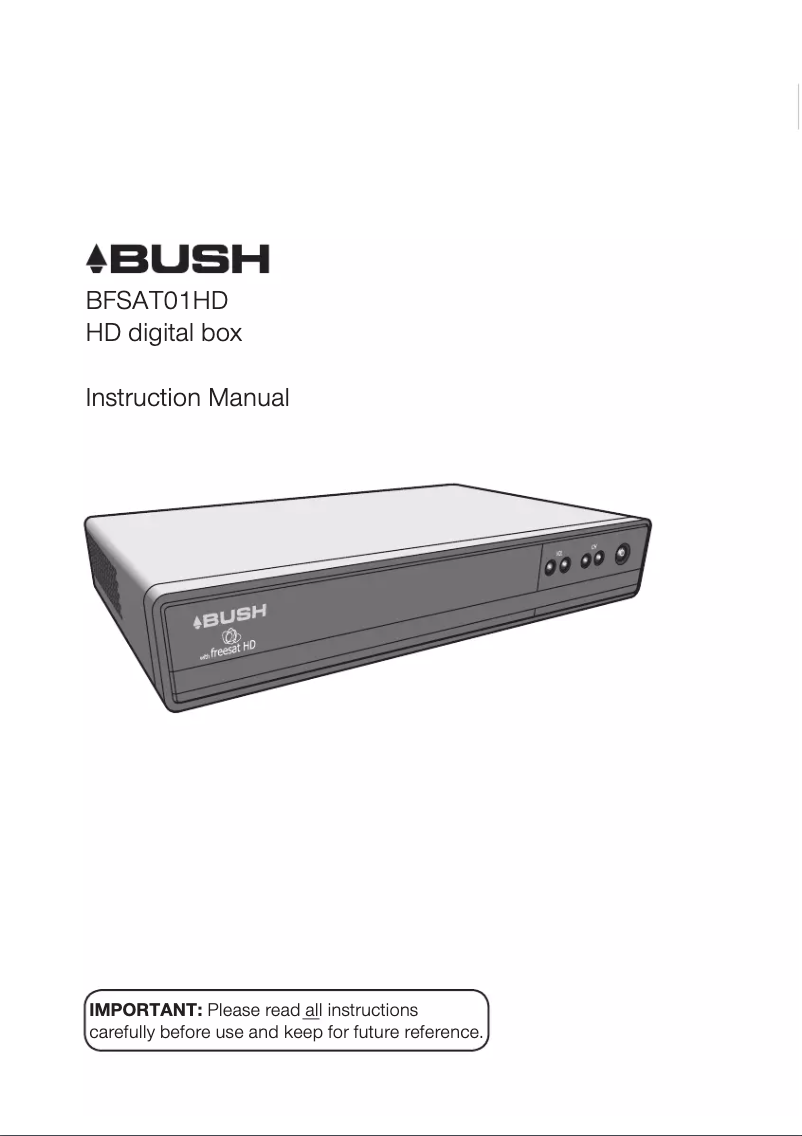 Page 1 de la notice Manuel utilisateur Bush BFSAT01HD