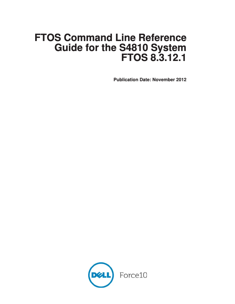 Page 1 de la notice Manuel utilisateur Dell PowerSwitch S4810P