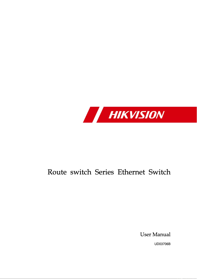 Page 1 de la notice Manuel utilisateur Hikvision DS-3E3740