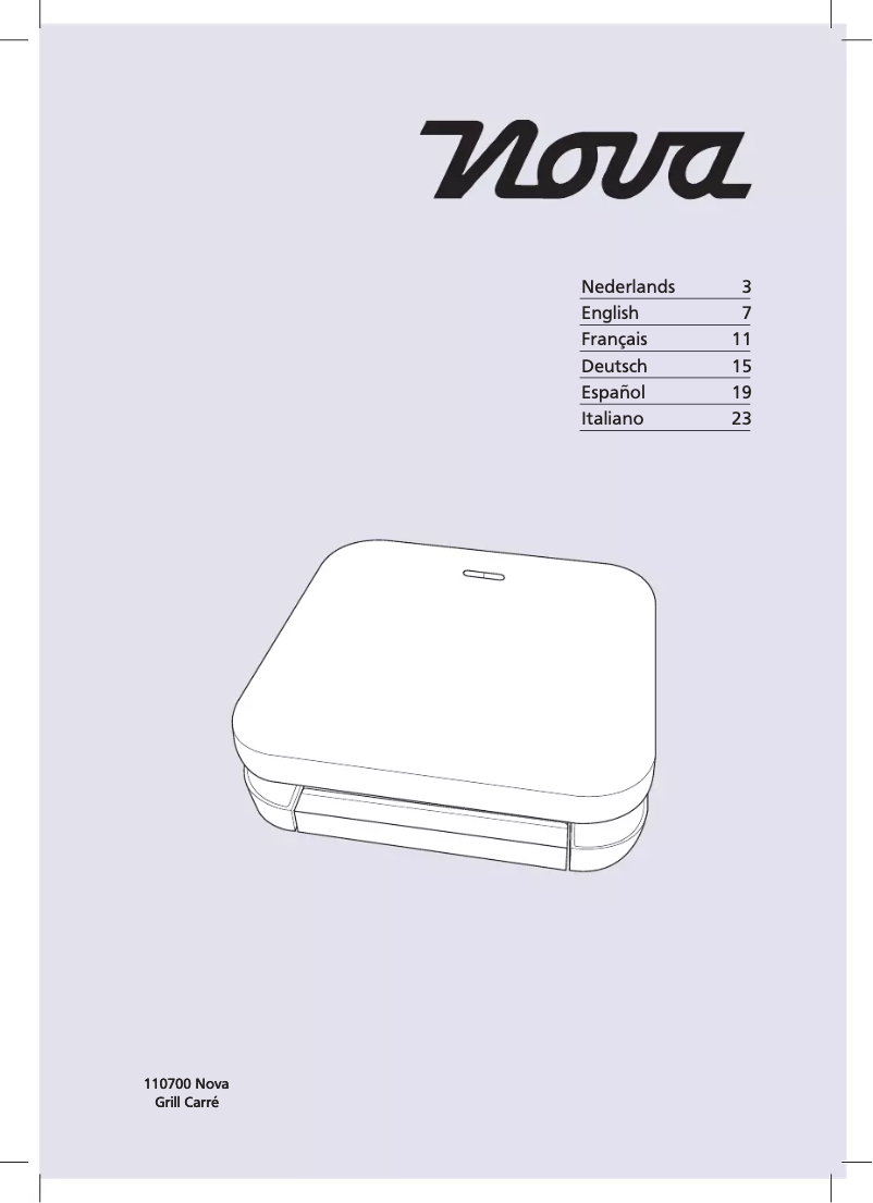 Page 1 de la notice Manuel utilisateur Nova Carre