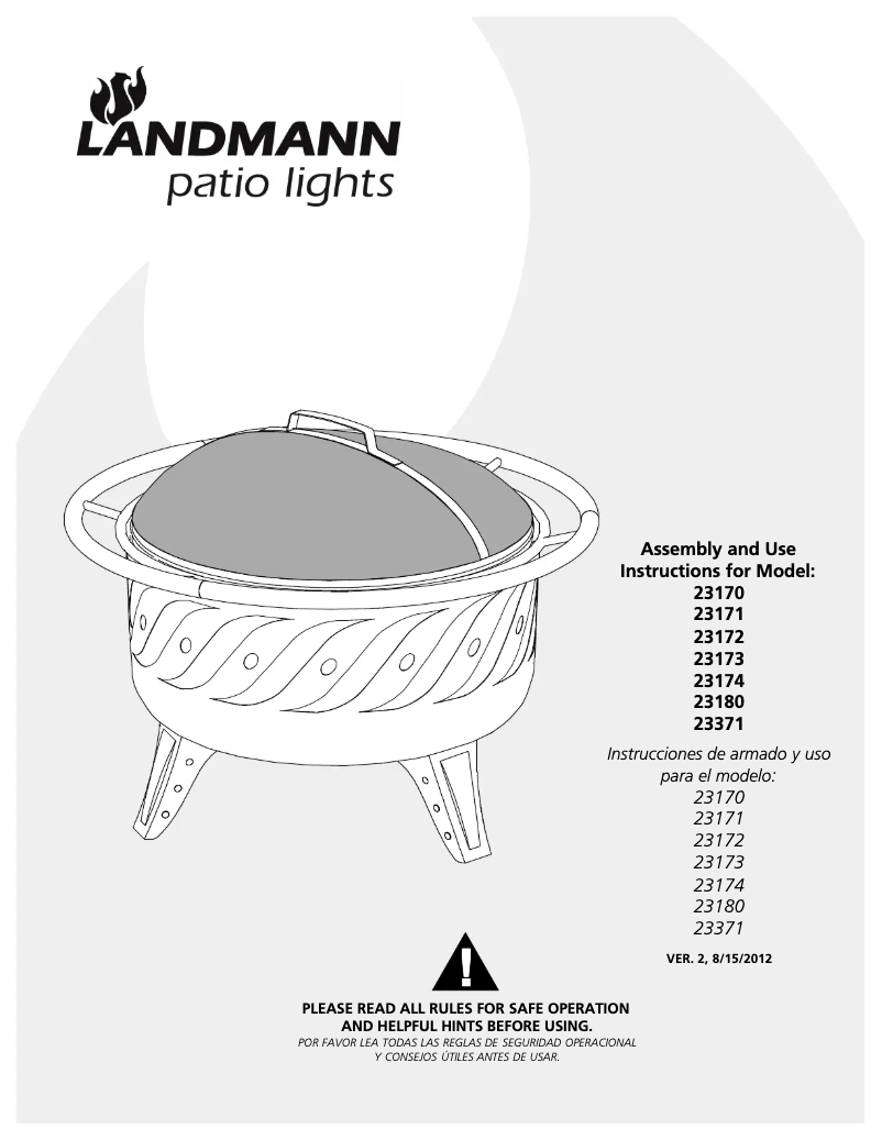 Page 1 of the manual User Manual Landmann Firewave 23172